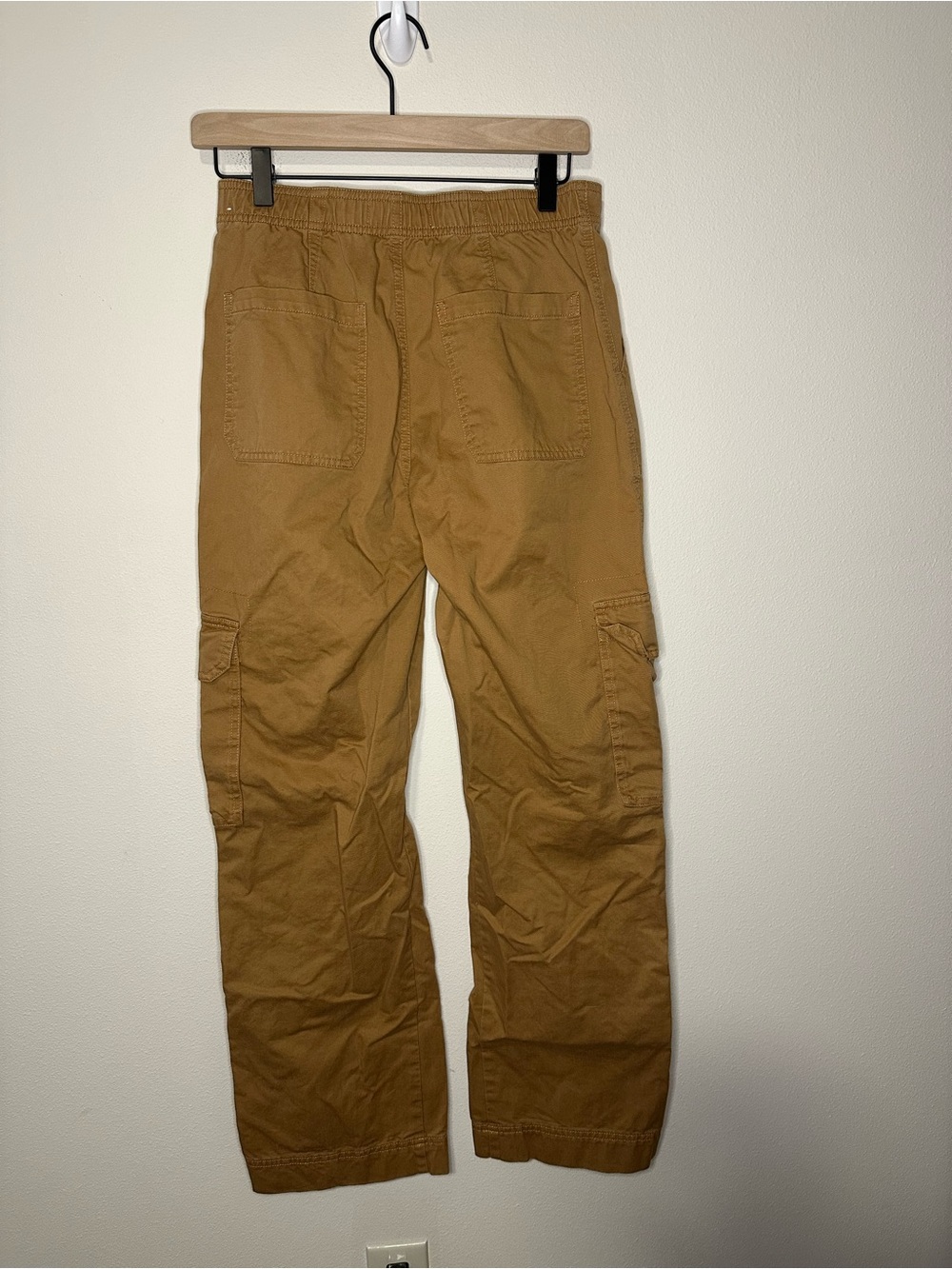 Abercrombie and Fitch baggy cargo utility pants tan brown size 27 or 4 Y2K style - Picture 3 of 8